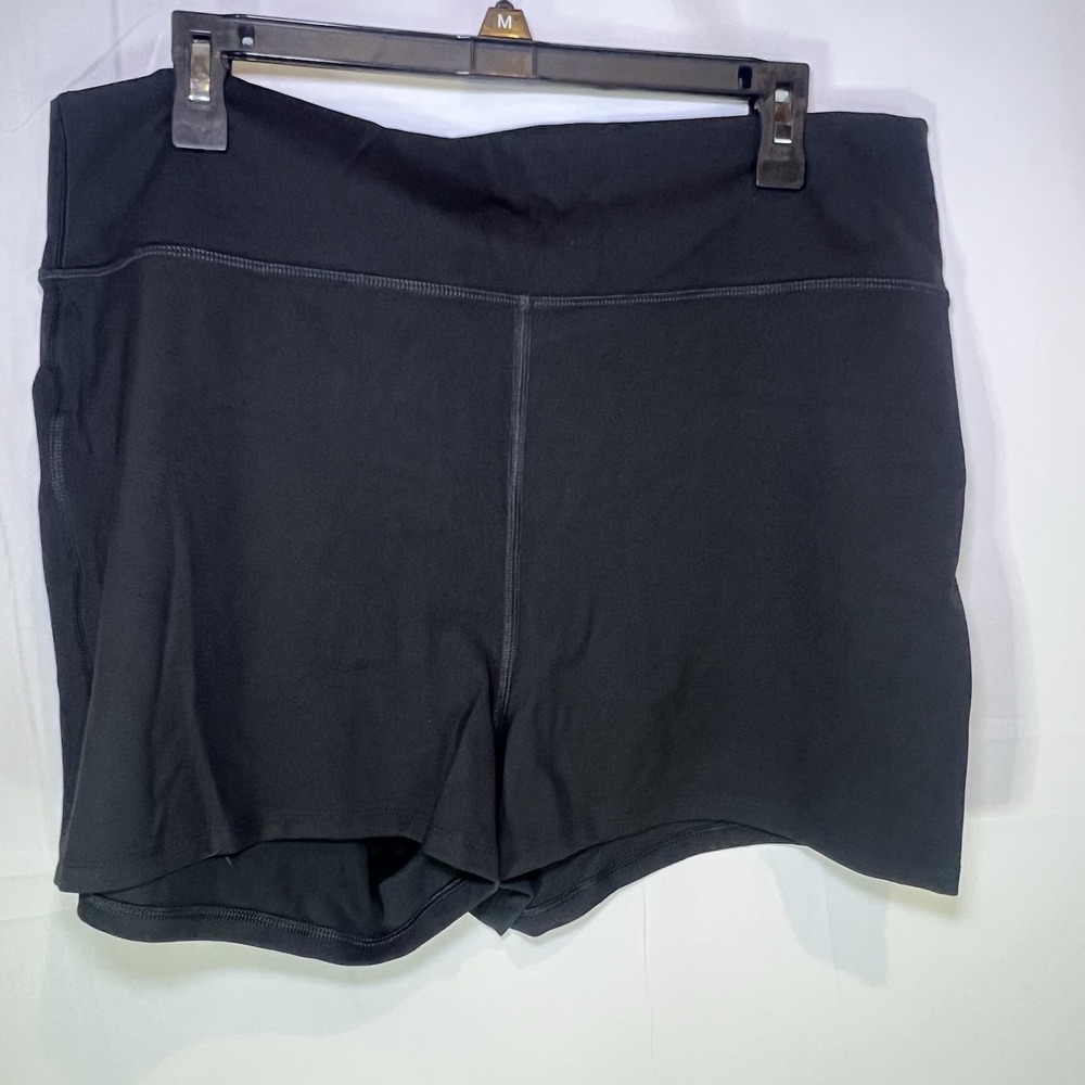 Women's Adore Me Plus Size 1X Black Olivia Active Shorts Tights Yoga Running